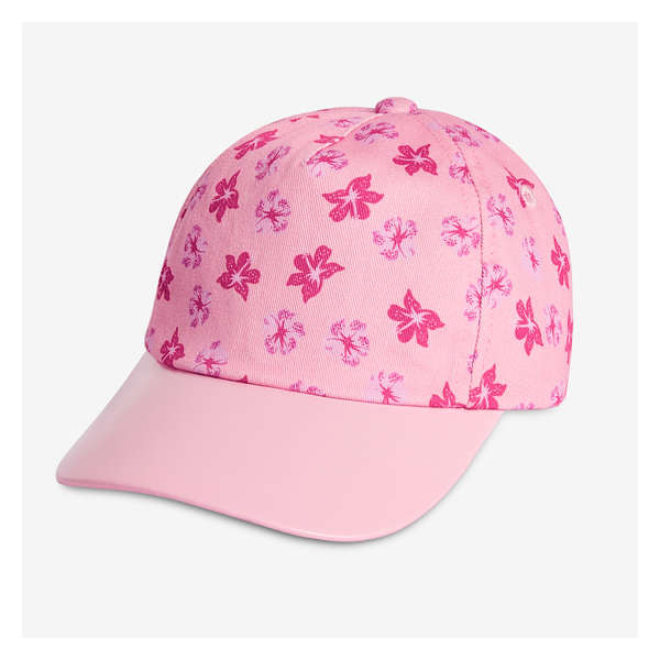 Baby Girls' Floral Baseball Cap - Light Pink